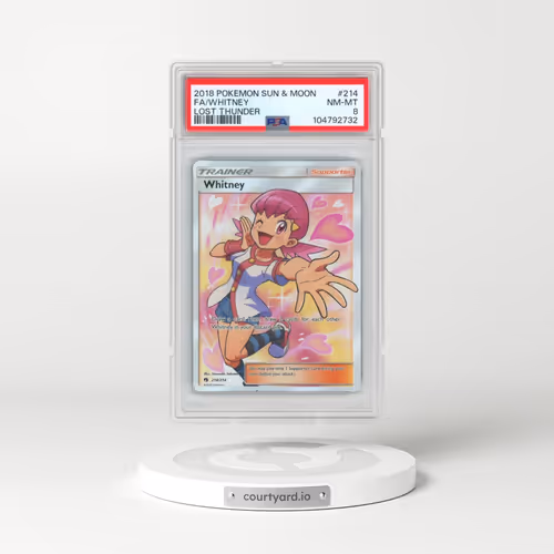 2018 Pokémon Sun & Moon Lost Thunder #214 Whitney - Full Art (PSA 8 NM-MT)