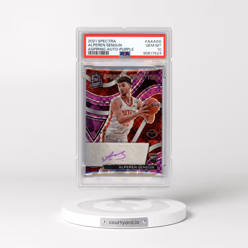 2021 Panini Spectra Aspiring Autographs #AAASG Alperen Sengun - Purple (PSA 10 GEM MINT)