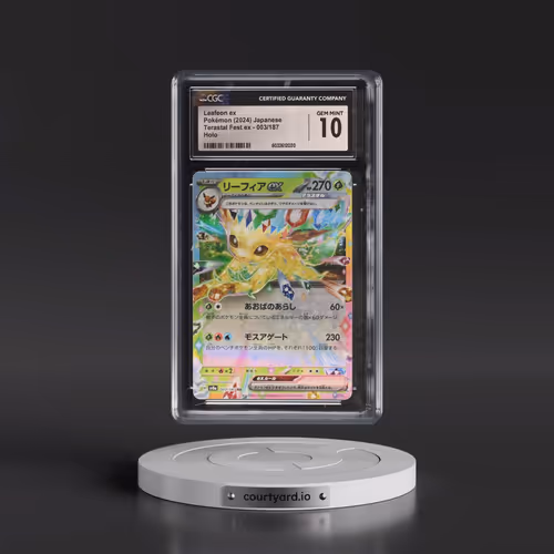 2024 High Class Pack: Terastal Fest ex - sv8a #003/187 Leafeon ex - Holo (CGC 10 GEM MINT)