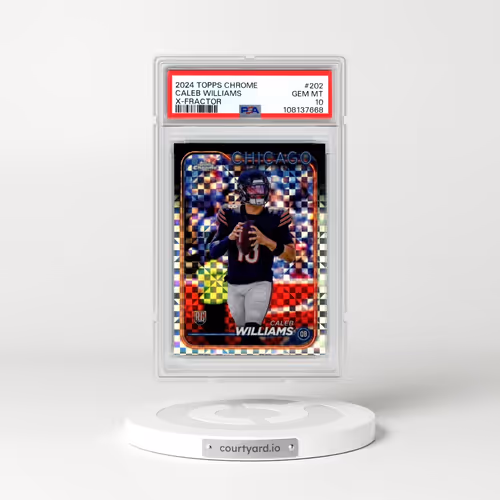 2024 Topps Chrome #202 Caleb Williams - X-Fractor (PSA 10 GEM MINT)