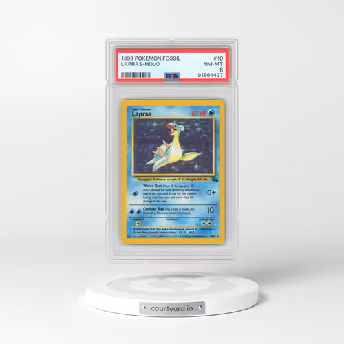 1999 Pokémon Fossil #10 Lapras - Holo (PSA 8 NM-MT)