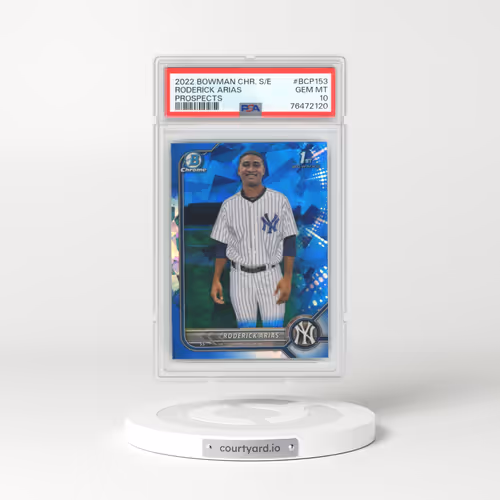 2022 Bowman Chrome Sapphire Edition Prospects #BCP153 Roderick Arias (PSA 10 GEM MINT)