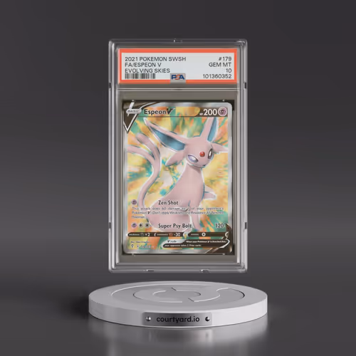 2021 Pokémon Sword & Shield Evolving Skies #179 Espeon V - Holo Full Art (PSA 10 GEM MINT)