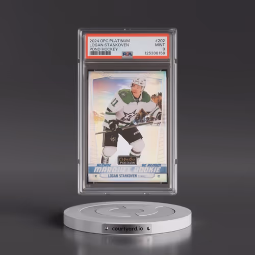 2024 Upper Deck O-Pee-Chee Platinum #202 Logan Stankoven - Pond Hockey (PSA 9 MINT)