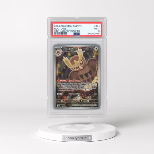 2024 Pokémon Svp EN-SV Black Star Promo #141 Noctowl - Stellar Crown Elite Trainer Box (PSA 9 MINT)