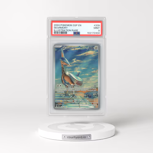 2024 Pokémon Ssp EN-Surging Sparks #209 Skarmory - Illustration Rare (PSA 9 MINT)