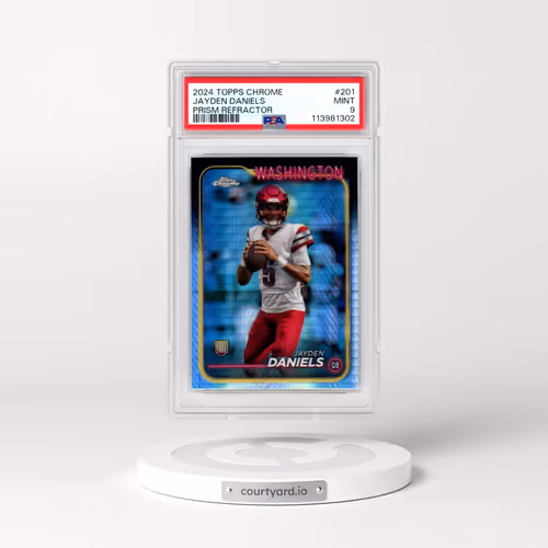 2024 Topps Chrome #201 Jayden Daniels - Prism Refractor (PSA 9 MINT)