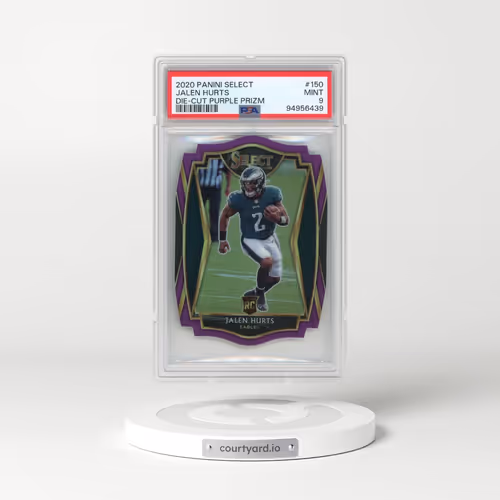 2020 Panini Select #150 Jalen Hurts - Die-Cut Purple Prizm (PSA 9 MINT)
