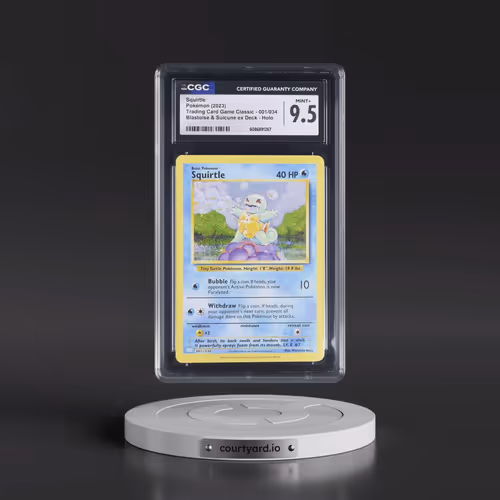 2023 Pokémon Clb-Trading Card Game Classic Blastoise & Suicune EX Deck #001 Squirtle (CGC 9.5 MINT+)