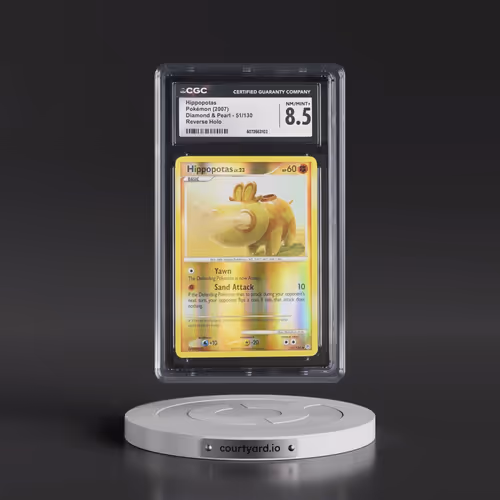 2007 Diamond & Pearl #51/130 Hippopotas - Reverse Holo (CGC 8.5 NM-MT+)