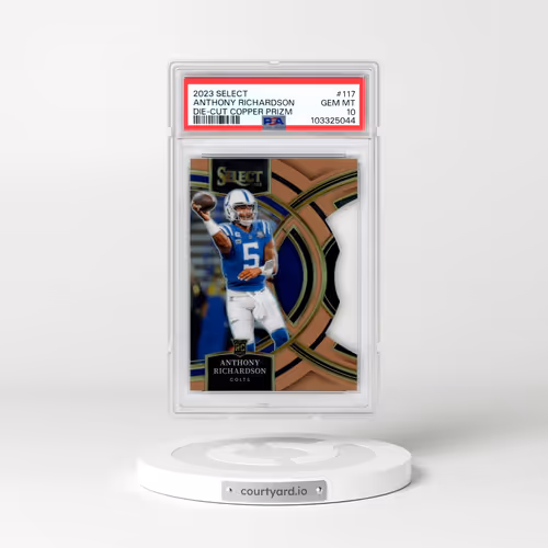 2023 Panini Select #117 Anthony Richardson - Die-Cut Copper Prizm (PSA 10 GEM MINT)