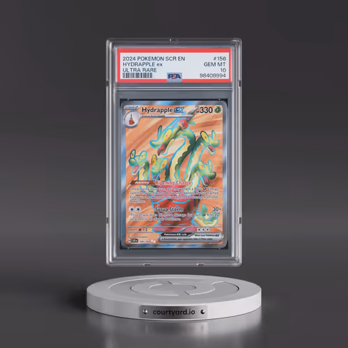2024 Pokémon Scr EN-Stellar Crown #156 Hydrapple EX - Holo Ultra Rare (PSA 10 GEM MINT)