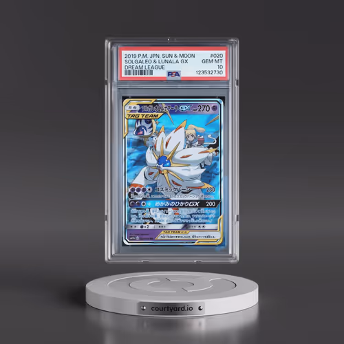 2019 Pokémon Sun & Moon Dream League #020 Solgaleo & Lunala GX - Holo (PSA 10 GEM MINT)