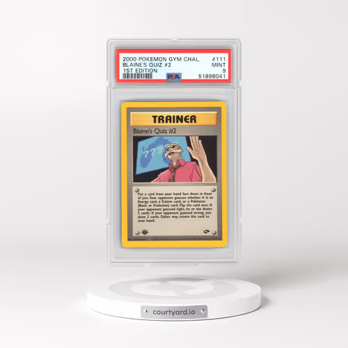 2000 Pokémon Gym Challenge #111 Blaine's Quiz #2 - 1st Edition (PSA 9 MINT)