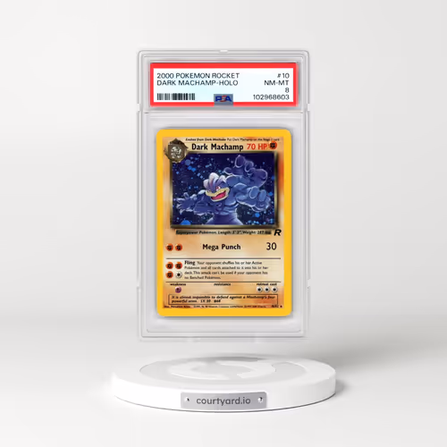 2000 Pokémon Rocket #10 Dark Machamp - Holo (PSA 8 NM-MT)