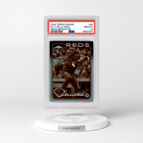 2024 Topps Chrome #44 Elly de La Cruz - Sepia Refractor (PSA 10 GEM MINT)