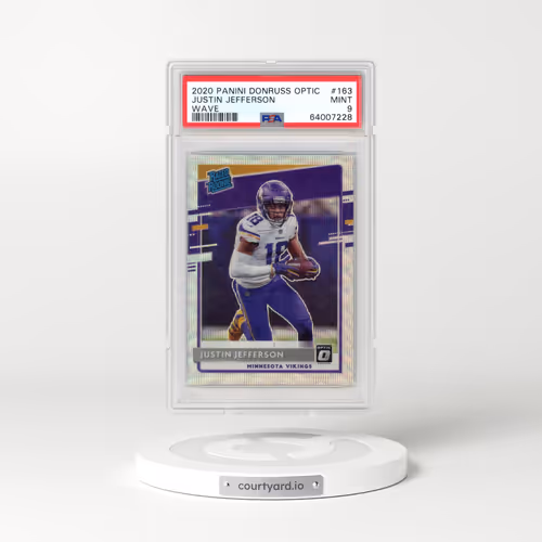 2020 Panini Donruss Optic #163 Justin Jefferson - Wave (PSA 9 MINT)