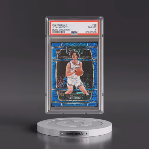 2021 Panini Select #58 Josh Giddey - Blue Shimmer (PSA 8 NM-MT)