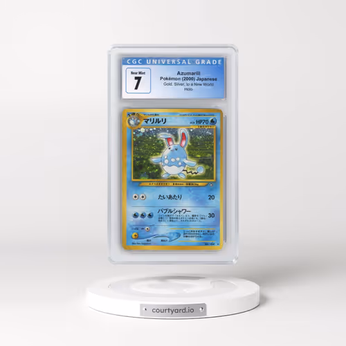 1999 Gold, Silver, to a New World Azumarill - Holo (CGC 7 NM)