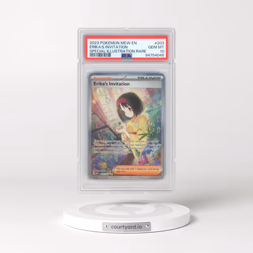 2023 Pokémon Mew EN-151 #203 Erika's Invitation - Special Illustration Rare (PSA 10 GEM MINT)