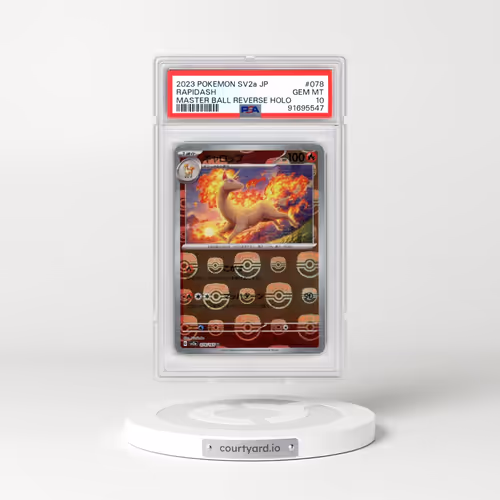 2023 Pokémon Sv2a-Pokemon 151 #078 Rapidash - Reverse Holo Master Ball (PSA 10 GEM MINT)