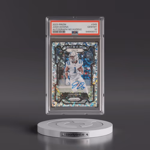 2023 Panini Prizm #345 Josh Downs - Autograph-No Huddle (PSA 10 GEM MINT)