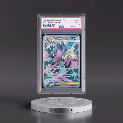 2025 Pokémon Meg EN-Mega Evolution #162 Mega Mawile EX - Holo Ultra Rare (PSA 9 MINT)