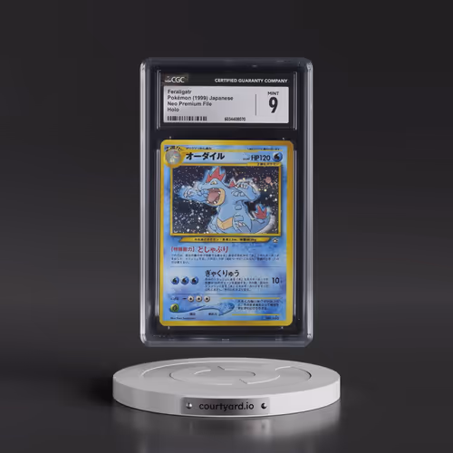 1999 Neo Premium File Feraligatr - No Rarity - Holo (CGC 9 MINT)