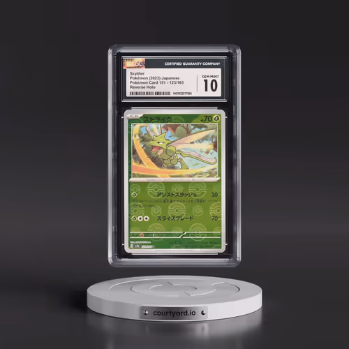 2010 Pokémon Card 151 #123/165 Scyther - Reverse Holo Poké Ball (CGC 10 GEM MINT)