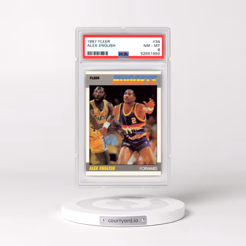1987 Fleer #34 Alex English (PSA 8 NM-MT)