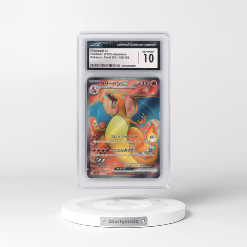 2023 Pokémon Card 151 #185/165 Charizard ex - Super Rare (CGC 10 GEM MINT)