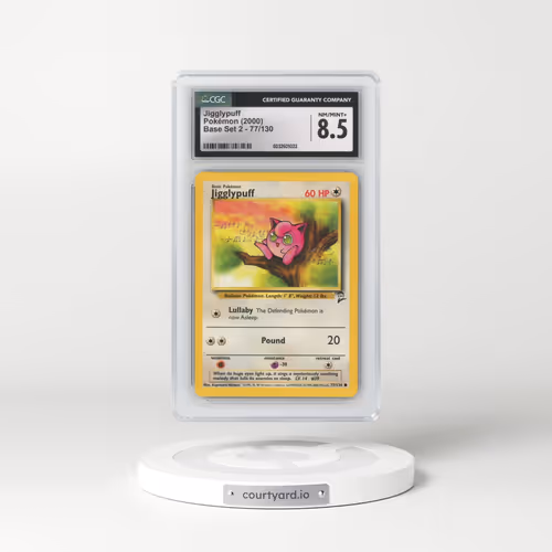 2000 Base Set 2 #77/130 Jigglypuff (CGC 8.5 NM-MT+)