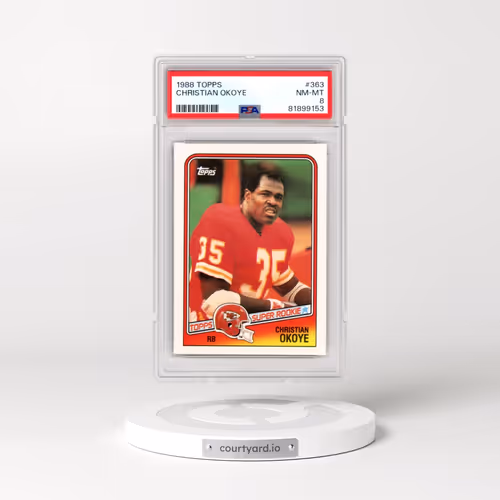 1988 Topps #363 Christian Okoye (PSA 8 NM-MT)