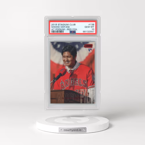 2018 Stadium Club #138 Shohei Ohtani - Red Foil (PSA 10 GEM MINT)