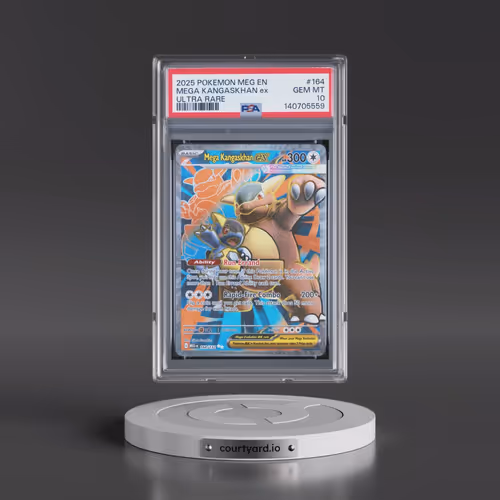 2025 Pokémon Meg EN-Mega Evolution #164 Mega Kangaskhan EX - Holo Ultra Rare (PSA 10 GEM MINT)