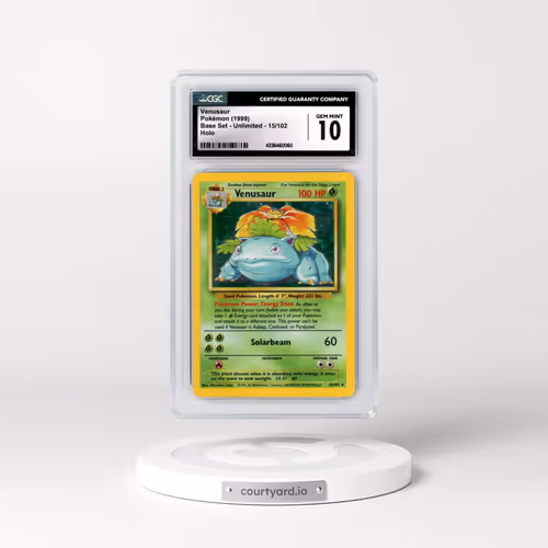 1999 Base Set #15/102 Venusaur - Holo (CGC 10 GEM MINT)