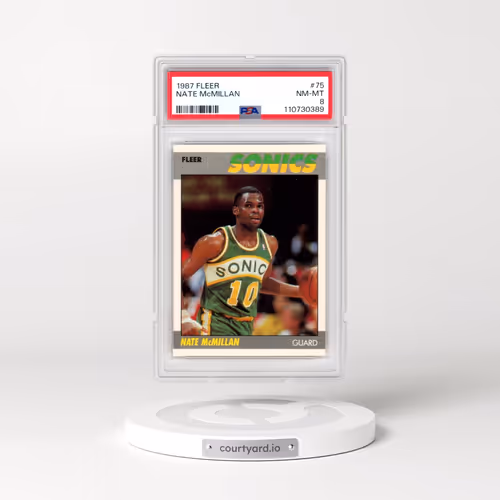 1987 Fleer #75 Nate McMillan (PSA 8 NM-MT)