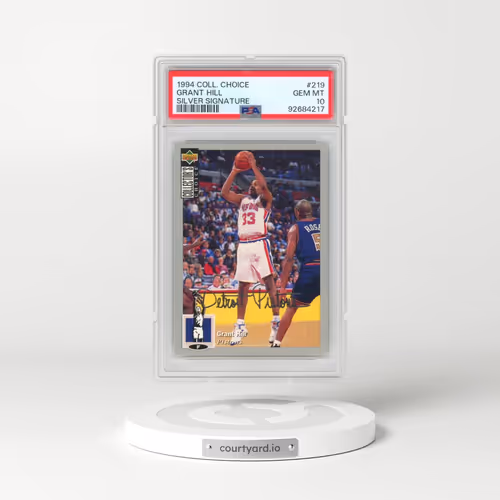1994 Collector's Choice #219 Grant Hill - Silver Signature (PSA 10 GEM MINT)