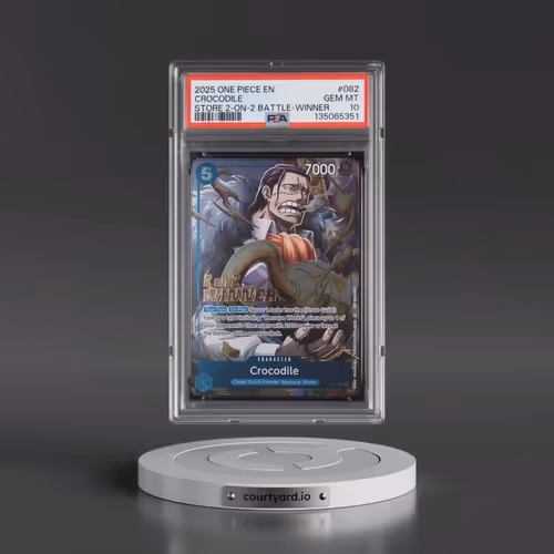 2025 One Piece Promos #082 Crocodile - Store 2-on-2 Battle-Winner (PSA 10 GEM MINT)