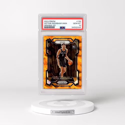 2023 Panini Prizm #136 Victor Wembanyama - Orange Ice (PSA 10 GEM MINT)