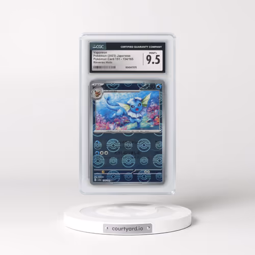 2023 Pokémon Card 151 #134/165 Vaporeon - Reverse Holo Poke Ball (CGC 9.5 MINT+)