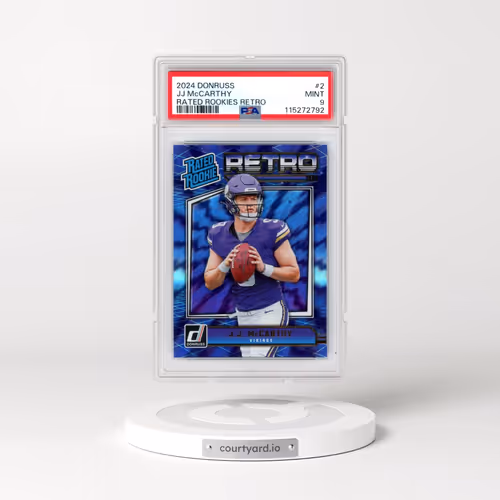 2024 Panini Donruss Rated Rookies Retro #2 JJ McCarthy (PSA 9 MINT)