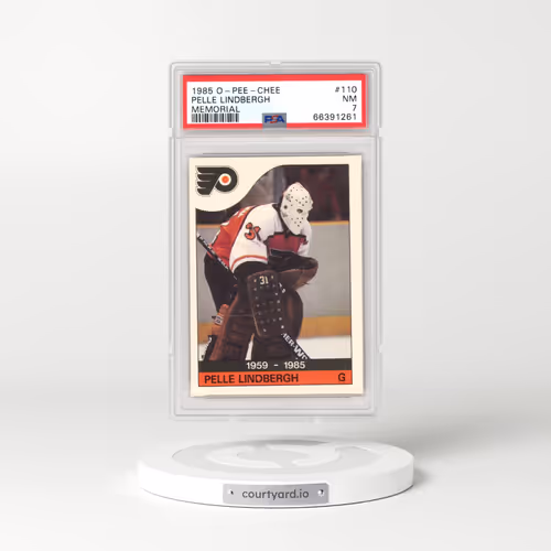 1985 O-Pee-Chee #110 Pelle Lindbergh - Memorial (PSA 7 NM)