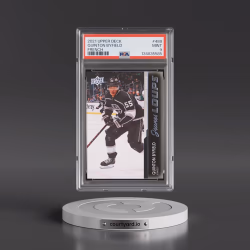 2021-2022 Upper Deck #488 Quinton Byfield - French (PSA 9 MINT)