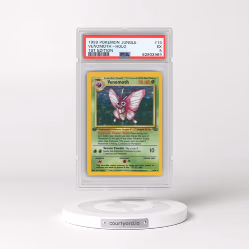 1999 Pokémon Jungle #13 Venomoth - 1st Edition Holo (PSA 5 EX)