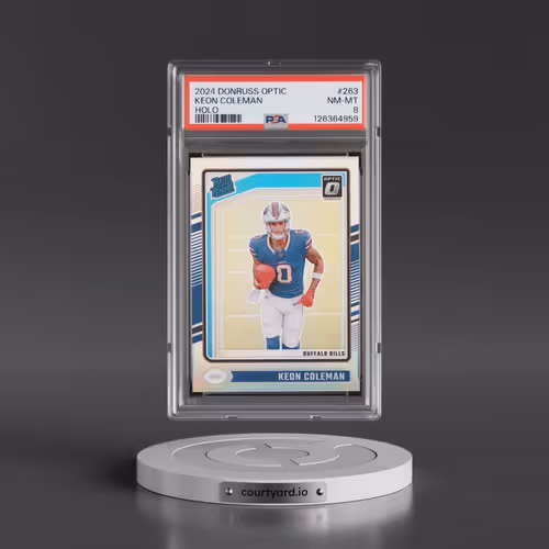 2024 Panini Donruss Optic #263 Keon Coleman - Holo (PSA 8 NM-MT)