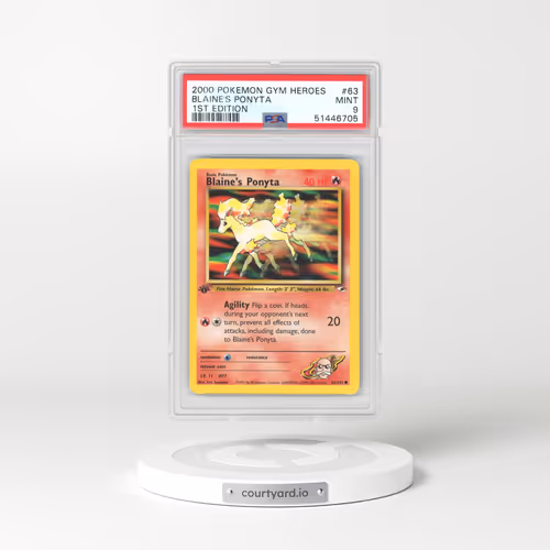 2000 Gym Heroes #63 Blaine's Ponyta - 1st Edition (PSA 9 MINT)