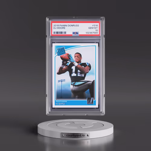 2018 Panini Donruss #316 DJ Moore (PSA 10 GEM MINT)