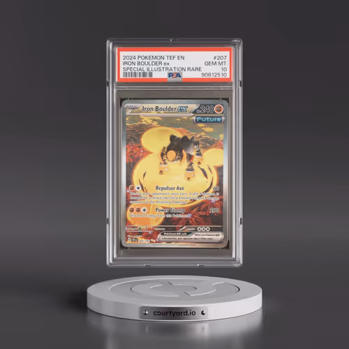 2024 Pokémon Tef EN-Temporal Forces #207 Iron Boulder EX - Holo Special Illustration Rare (PSA 10 GE