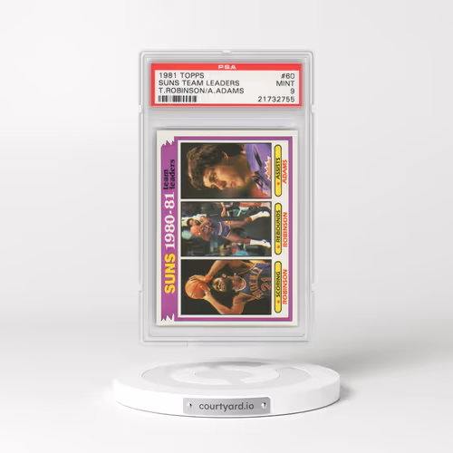 1981 Topps #60 Suns Team Leaders - T.Robinson/A.Adams (PSA 9 MINT)